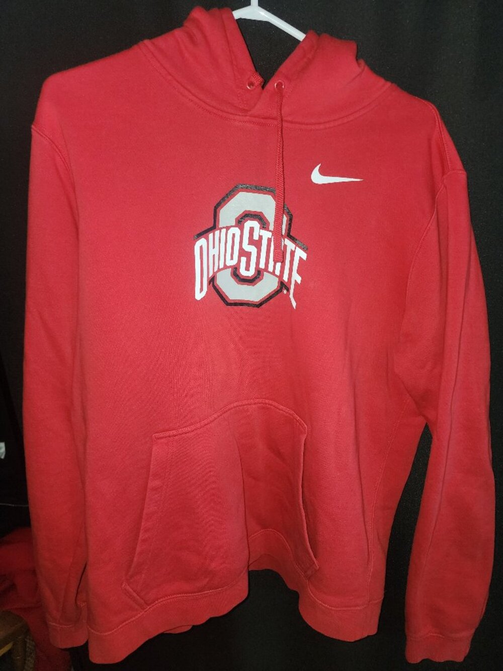 Official Nike Ohio State Buckeyes Pullover Hoodie – Red – Size Medium